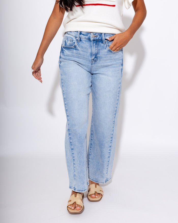 Risen | High Rise Crop Barrel Adjustable Waist Band