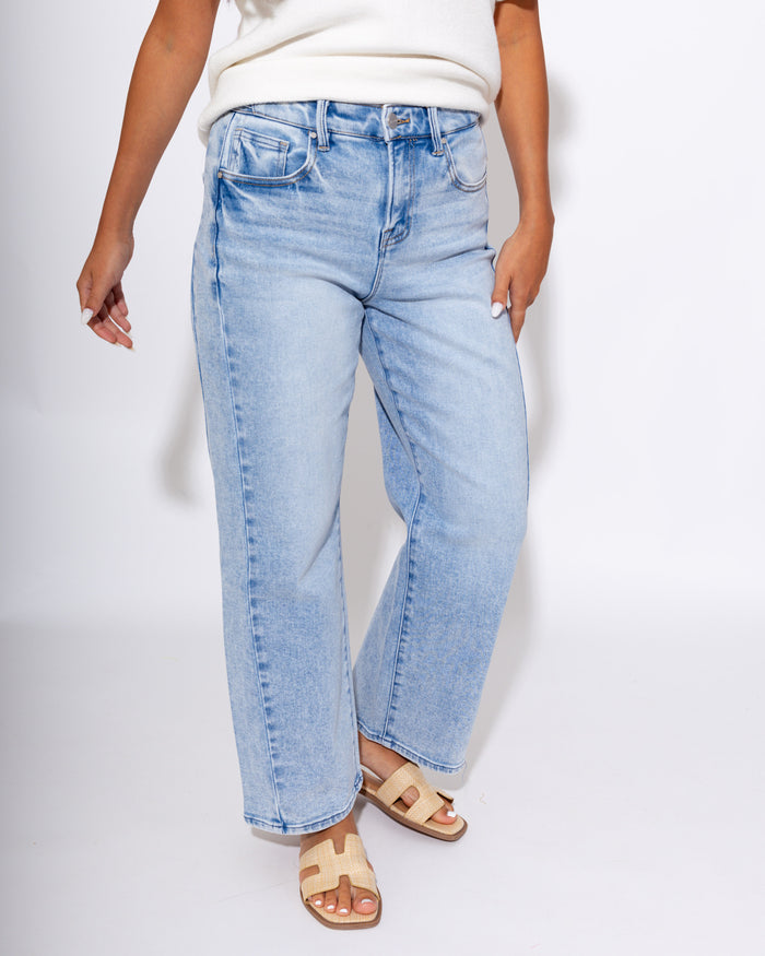 Risen | High Rise Crop Barrel Adjustable Waist Band