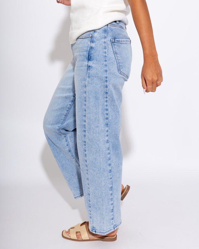 Risen | High Rise Crop Barrel Adjustable Waist Band