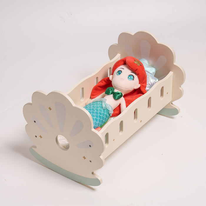 Robud, Wooden Baby Doll Crib, wooden doll furniture, top-down view