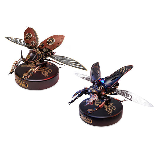 ROKR, Beetle Model DIY 3D Puzzle 2 in 1 Rhinoceros & Storm, DIY mechanical model kit, front view