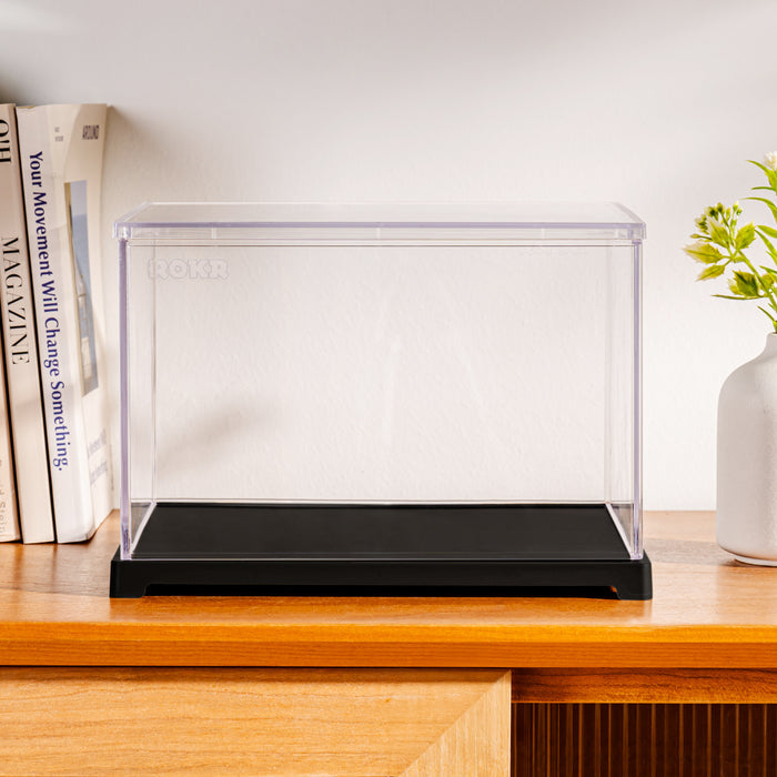 ROKR, Storage Display Box for Mechanical Age, MI01, acrylic display box, side angle