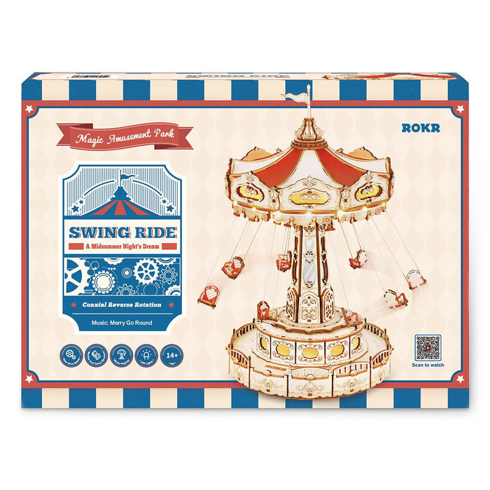 ROKR, Swing Ride, EA02, 3D wooden music box puzzle, lifestyle setup