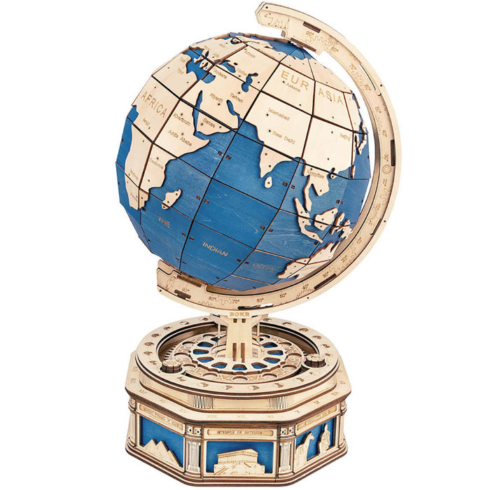 ROKR, The Globe, ST002, 3D wooden globe puzzle, front view