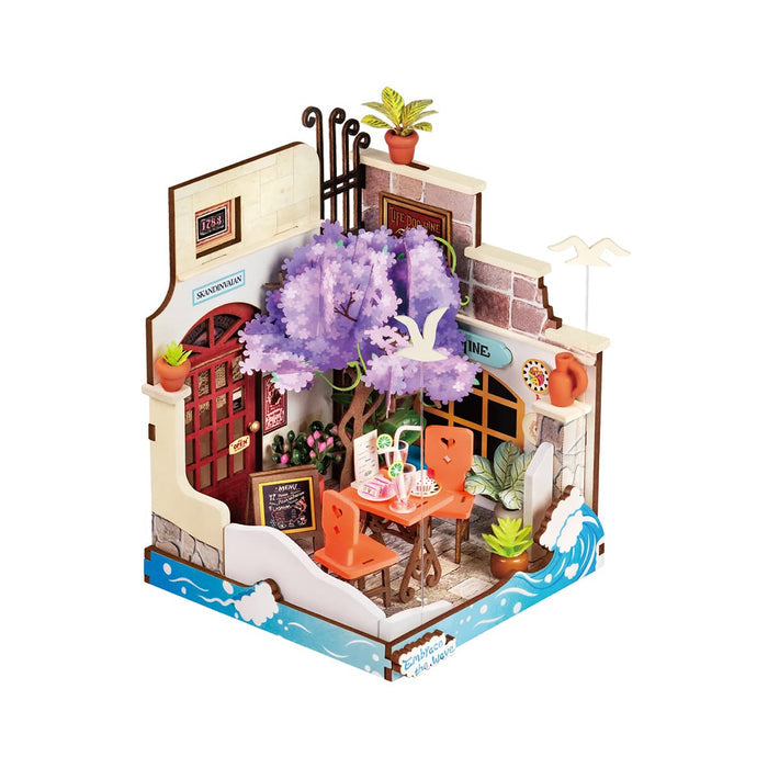 Rolife, Sea Holiday Restaurant, DS039, DIY book nook kit, front view