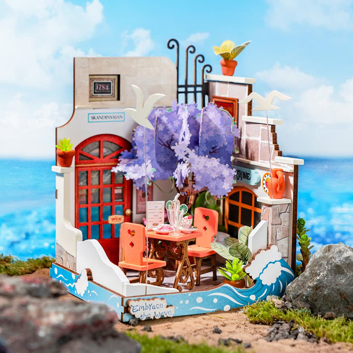 Rolife, Sea Holiday Restaurant, DS039, DIY book nook kit, side angle