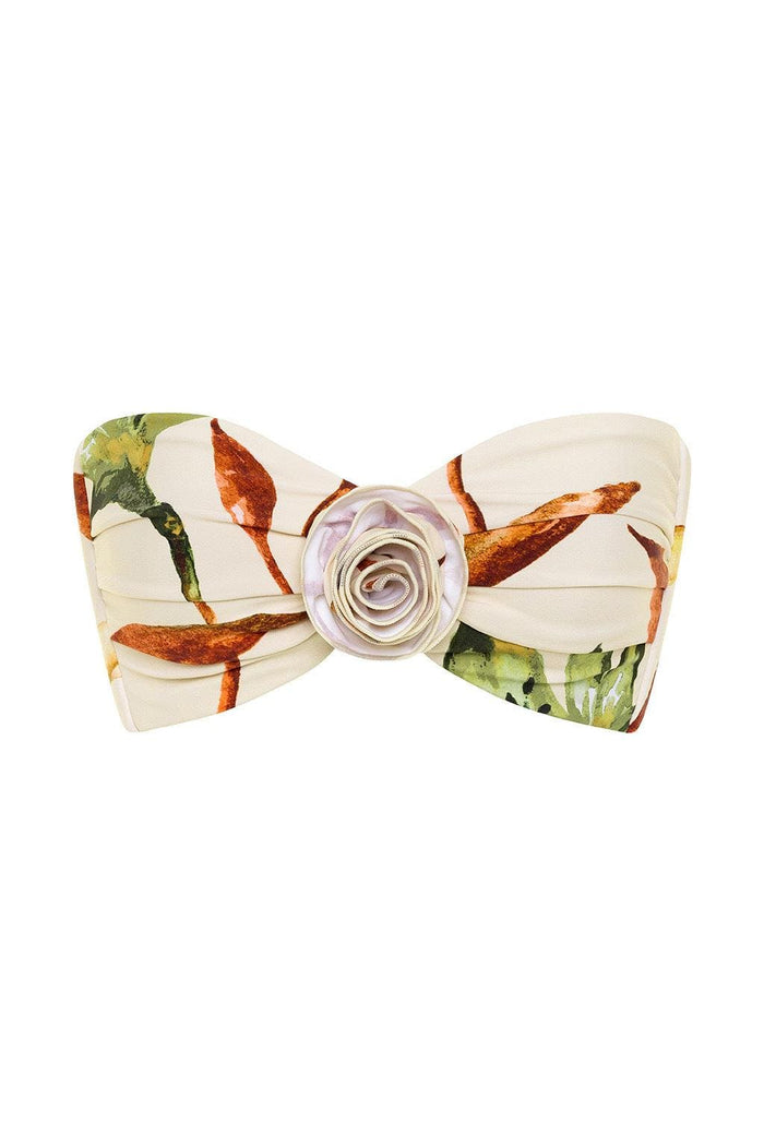 Montce - Rooted Floral Rosa Bandeau Bikini Top -