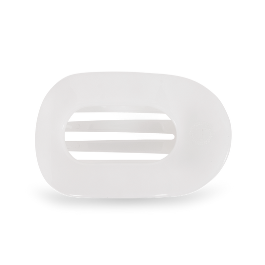 Round Flat Hair Clip | Medium | Coconut White