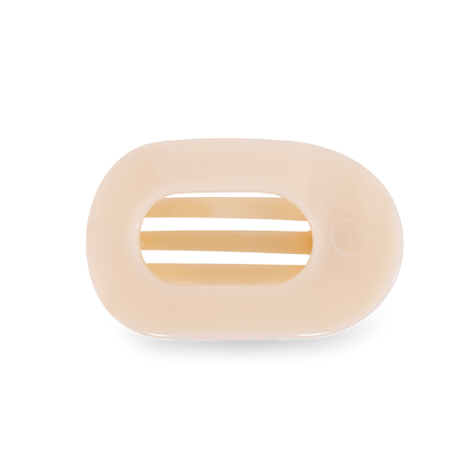 Round Flat Hair Clip | Small | Almond Beige