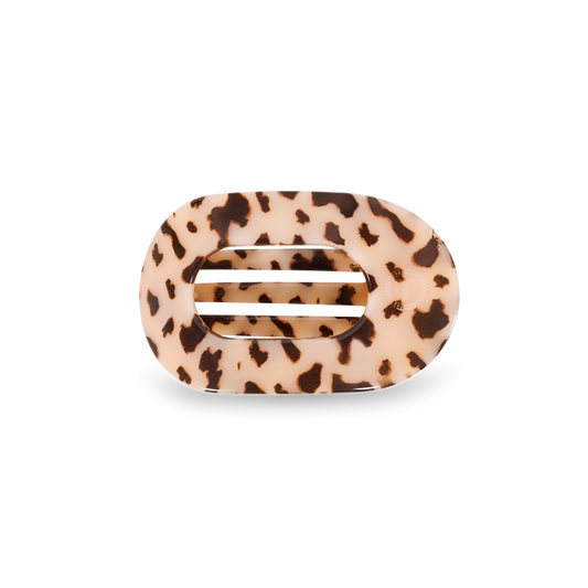 Round Flat Hair Clip | Small | Blonde Tortoise