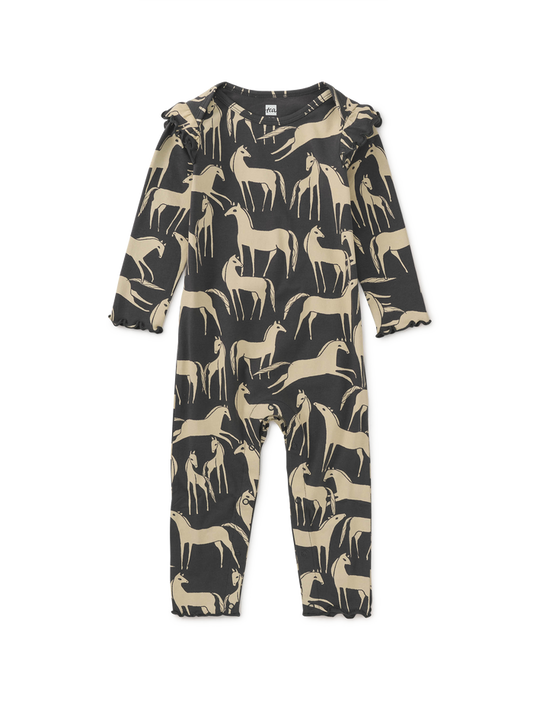 Ruffle Shoulder Baby Romper