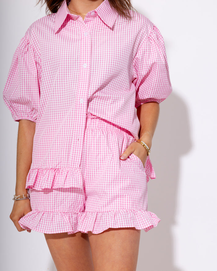 Ruffle Trim Shorts & Top Set