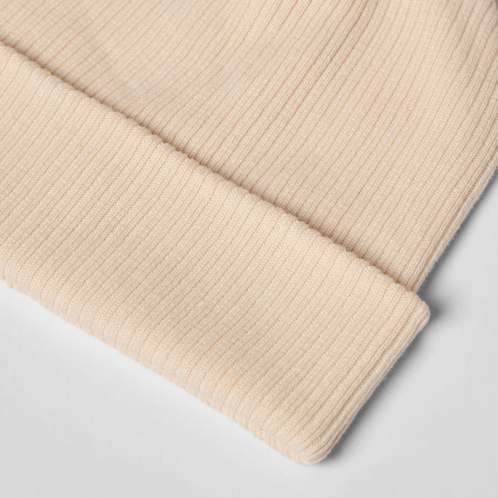 Men's Knitted Beanie in cream