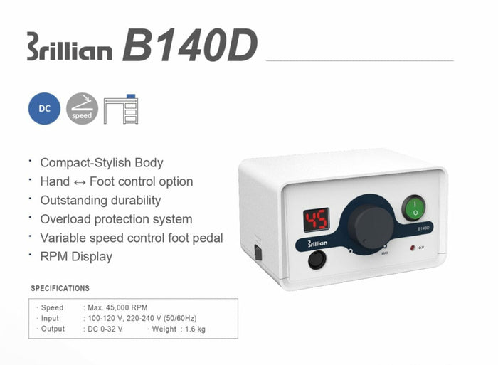 Open box (see description) Saeshin Brillian B140D + H450 45k RPM SET Drill machine Saeshin