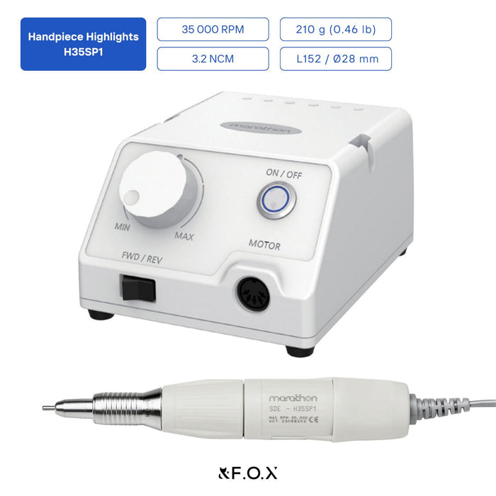 Open box (see description) Saeyang Escort III H35SP1 35k RPM Original E-File Nail Drill Machine Marathon Drill machine Saeyang
