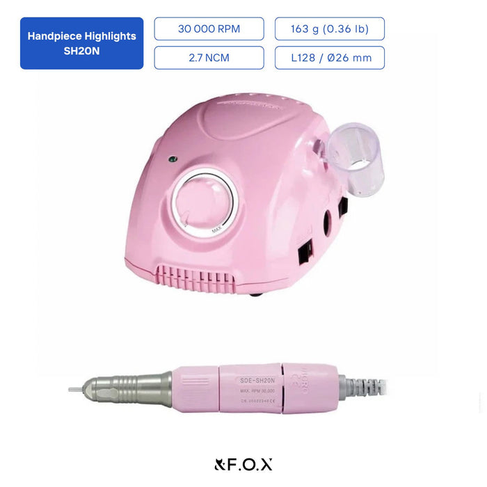 Saeyang Marathon Champion 3 Pink + SH20N 30k RPM — Original E-File Nail Drill Machine Drill machine Saeyang