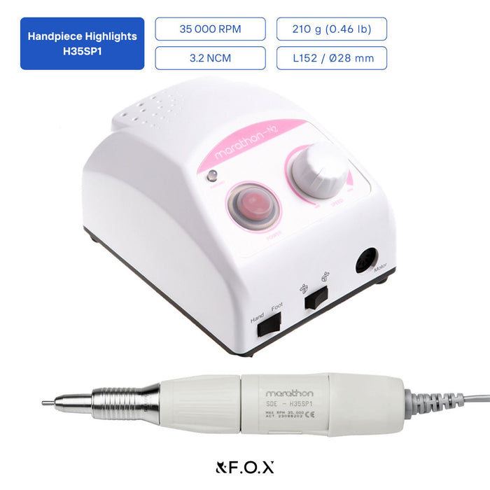 Saeyang Marathon N2 + H35SP1 35k RPM - Original E-File Nail Drill Machine Drill machine Saeyang