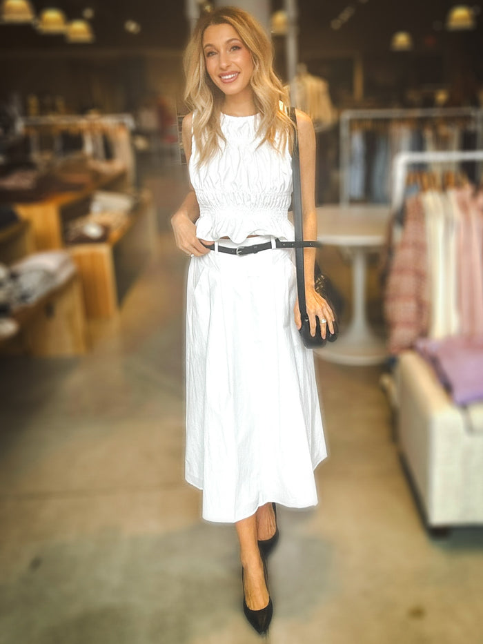 Sage The Label Central Park Midi Skirt With Belt