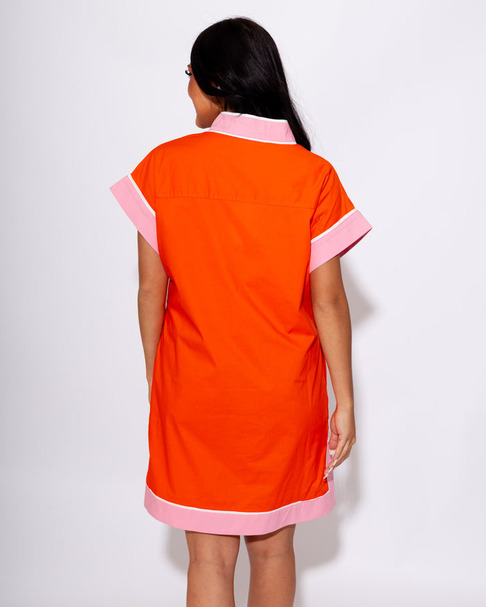Scallop Collar Contrast Trim Mini
