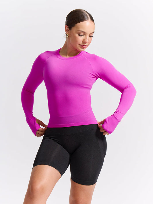 Seamless Long Sleeve Baby Tee - Pop Rocks