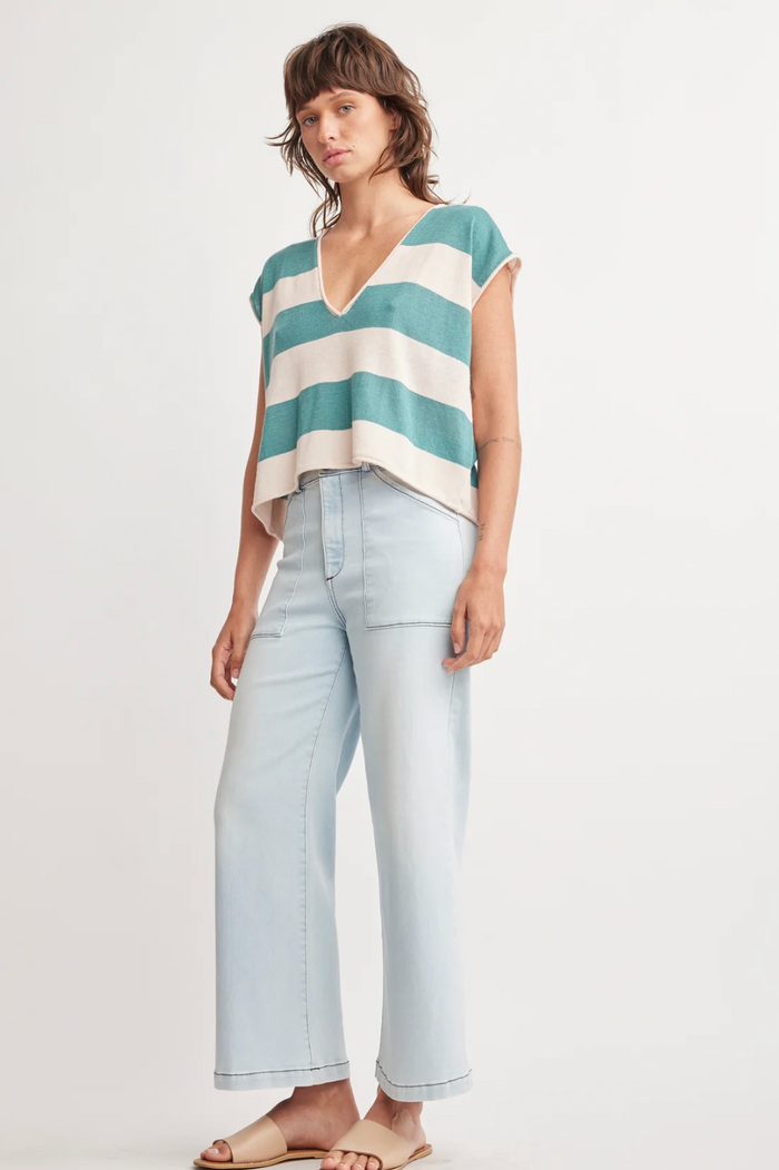 Self Contrast Dorian V-Neck Top