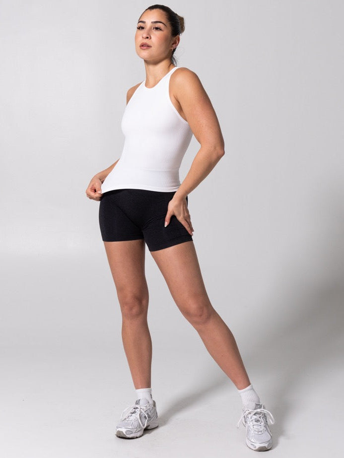 Shape Seamless Hip Tank - White
