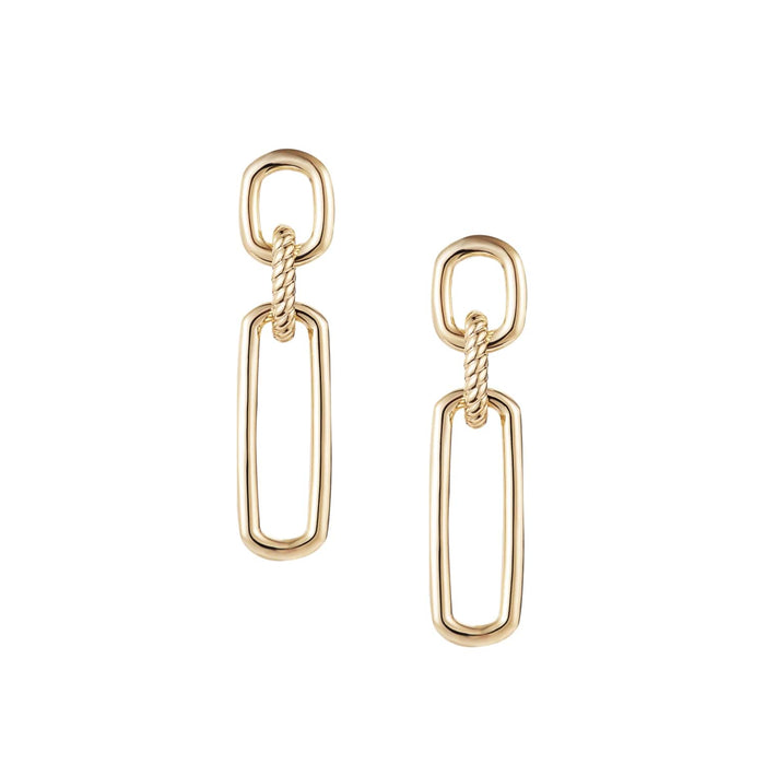 She's Spicy Link Statement Earrings in Gold