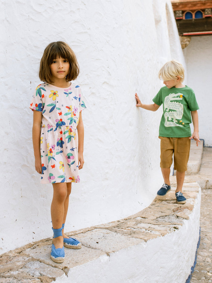 Short Sleeve Twirl Dress
