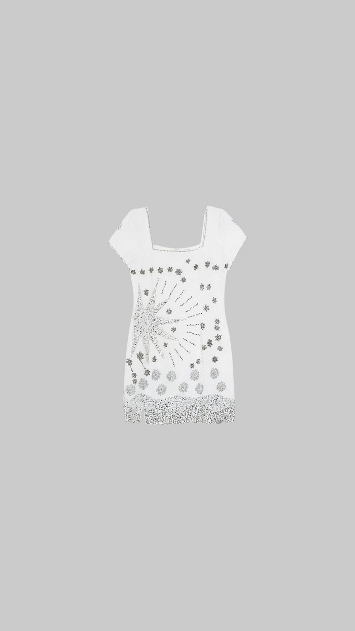 Silk Sequin Mini Dress
