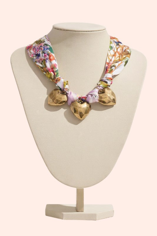 Silk Statement Scarf Necklace