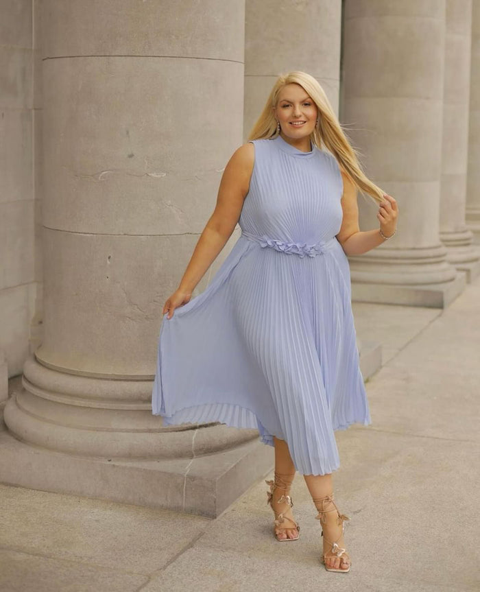 Simara Pleated Midi Dress