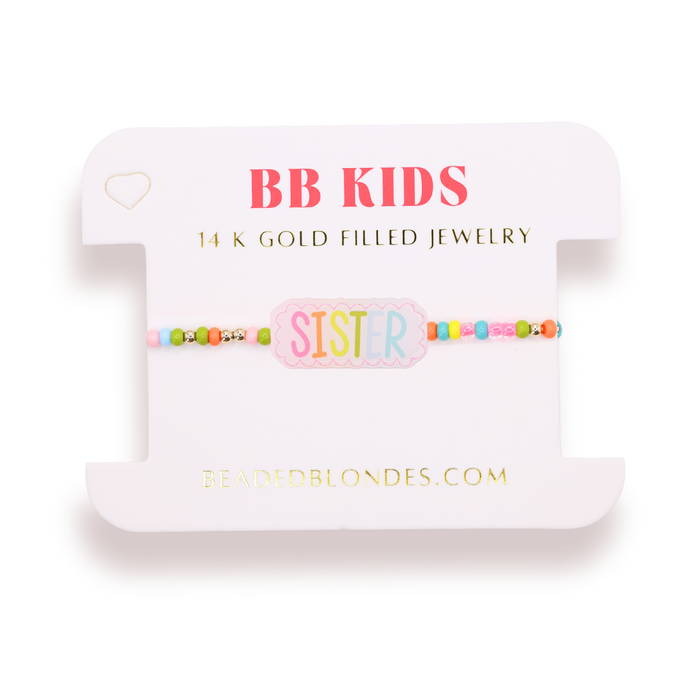 Sister Bracelet on Color (Kid Size)