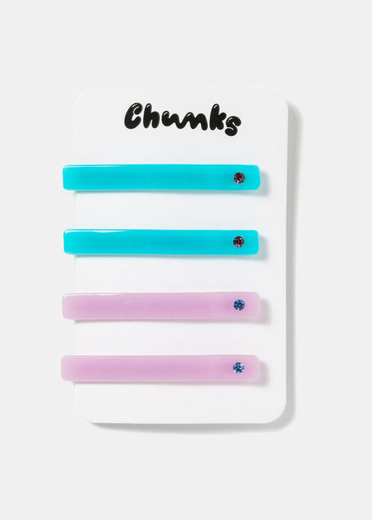 Chunks - Slides - Turquoise + Lilac -