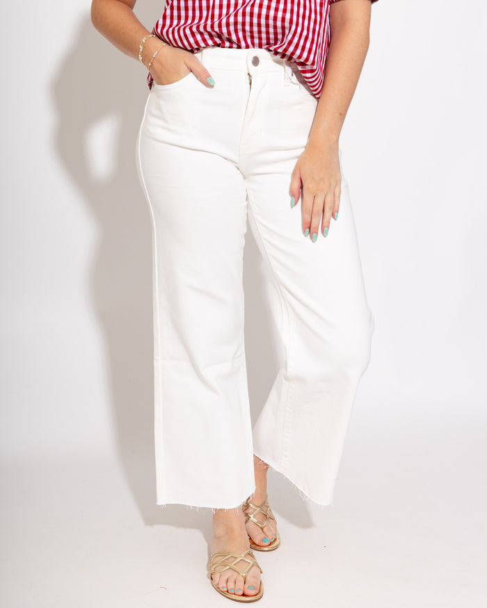 Slim Wide Leg Jean in White