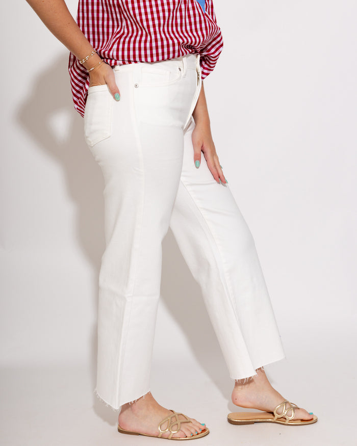 Slim Wide Leg Jean in White
