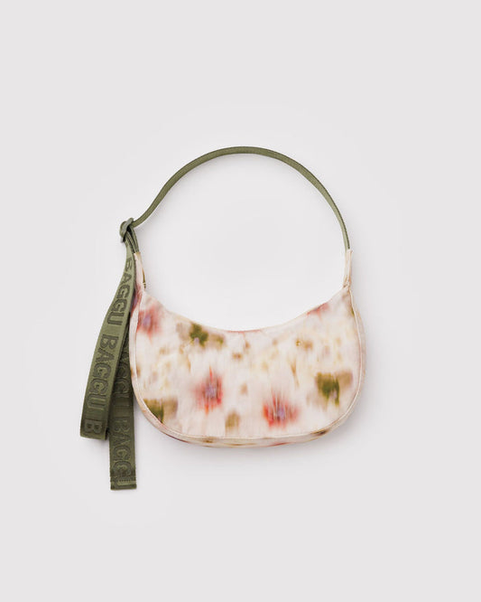 Baggu - Small Nylon Crescent Bag - Abstract Floral -