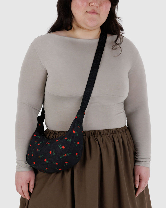 Baggu - Small Nylon Crescent Bag - Painted Wildflower -