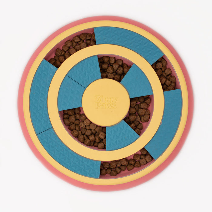 Zippy Paws - SmartyPaws Puzzler Feeder Bowl - Wagging Wheel -