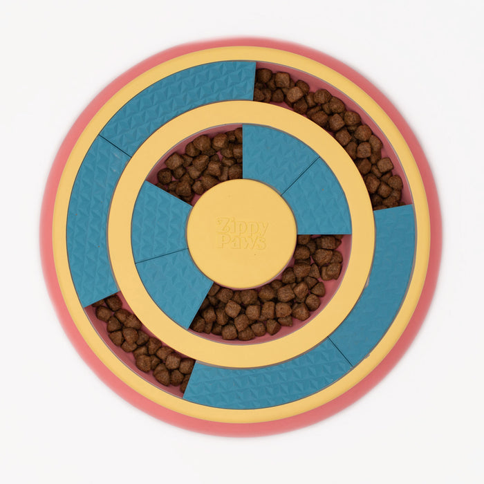 Zippy Paws - SmartyPaws Puzzler Feeder Bowl - Wagging Wheel -
