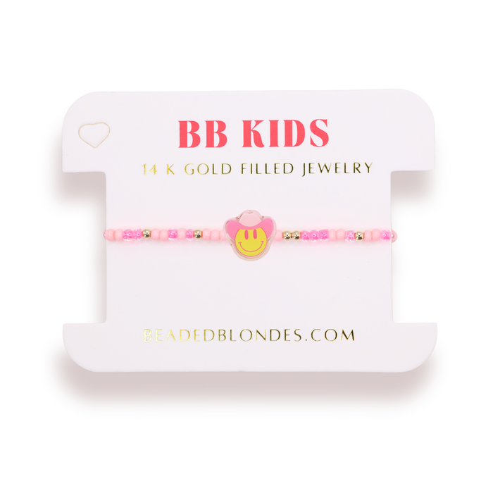 Smiley Cowgirl Bracelet on Color (Kids Size)
