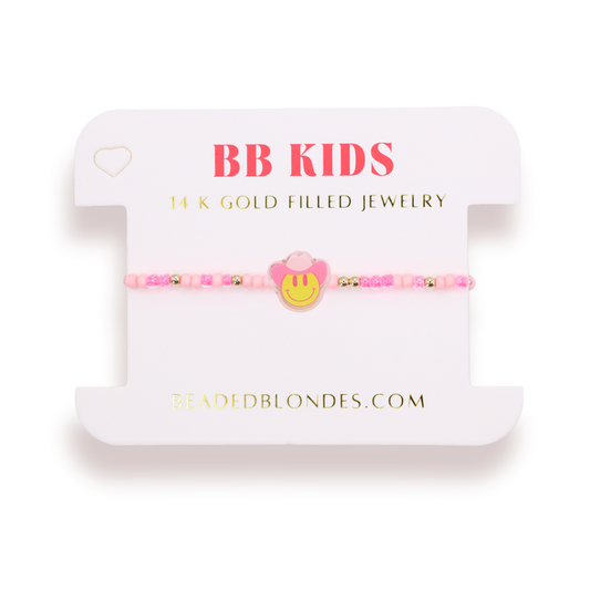 Smiley Cowgirl Bracelet on Color (Kids Size)