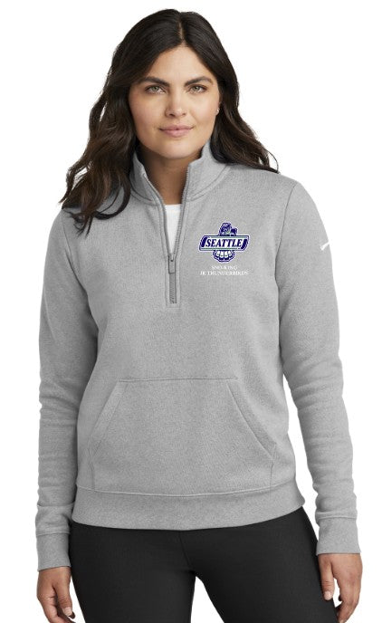 Sno-King Jr Thunderbirds Nike Women's Club Fleece Sleeve Swoosh 1/2-Zip