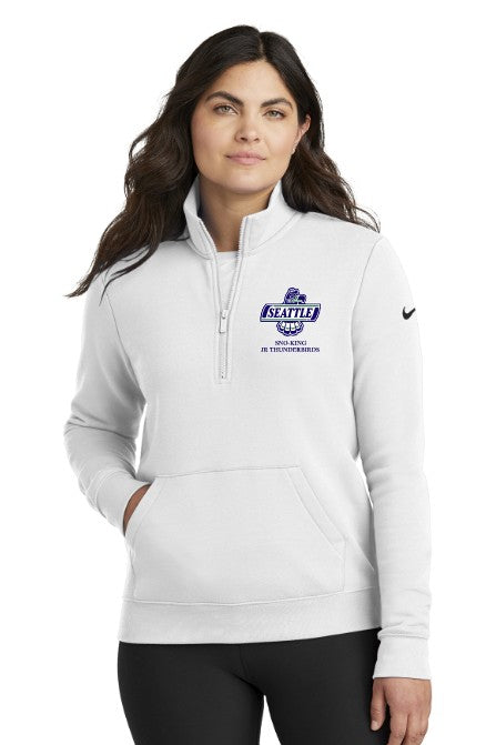 Sno-King Jr Thunderbirds Nike Women's Club Fleece Sleeve Swoosh 1/2-Zip