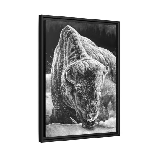 "Snowman" Framed Canvas