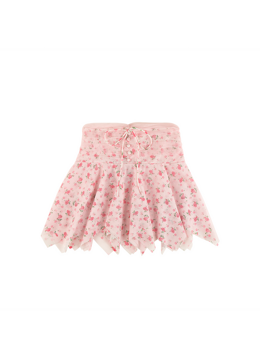 Tyler McGillivary - Sofia Skirt - Pink Floral/White -