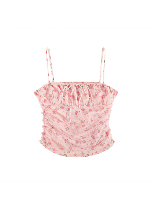 Tyler McGillivary - Sofia Top - Pink Floral/White -
