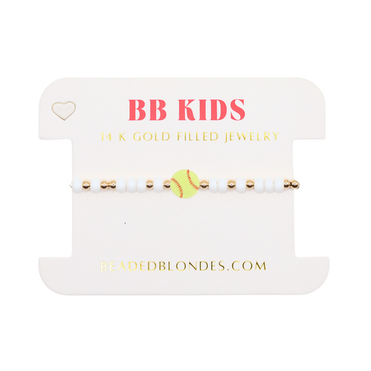Softball Sprinkle Bracelet (Kids Size)