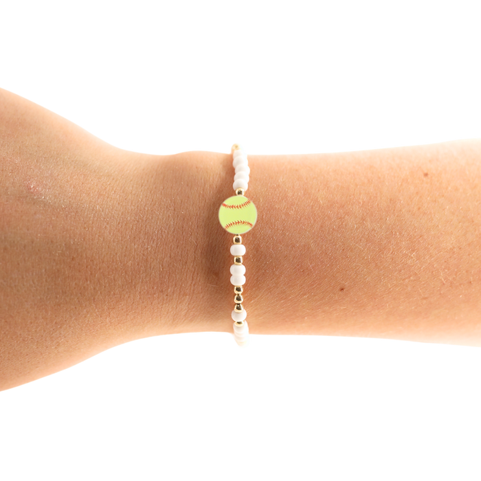 Softball Sprinkle Bracelet (Kids Size)