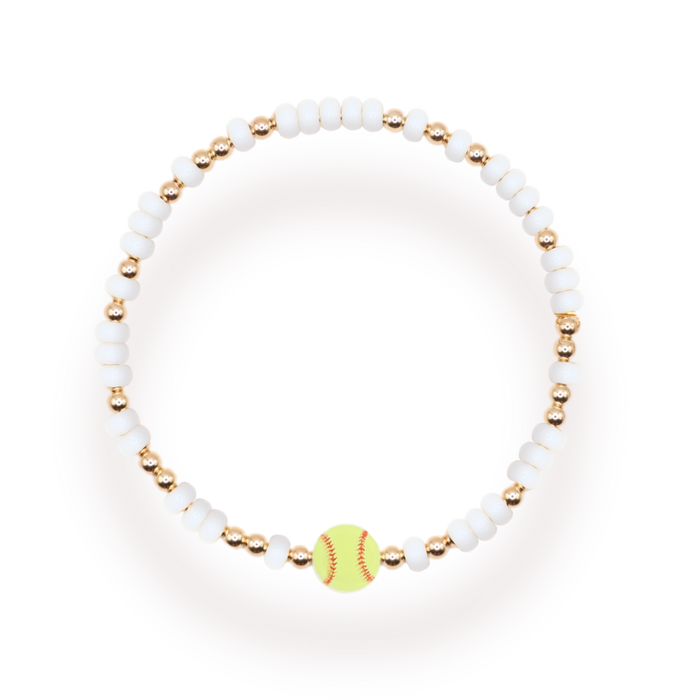 Softball Sprinkle Bracelet (Kids Size)