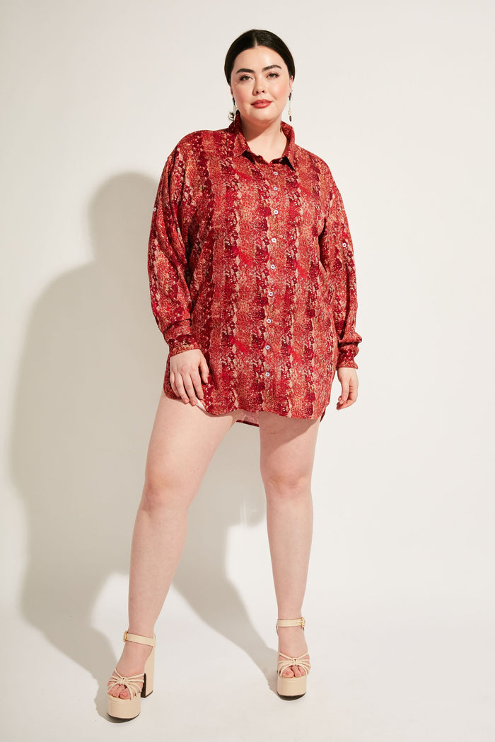 Nomads Swimwear - Sol Button-Up Shirt Dress - Iguana -
